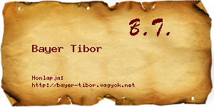 Bayer Tibor névjegykártya