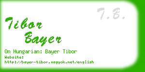 tibor bayer business card